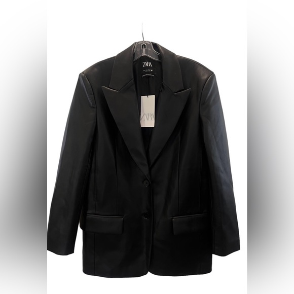 Zara oversized faux leather blazer - Picture 5 of 6